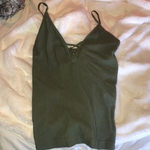 green adjustable free people tank top